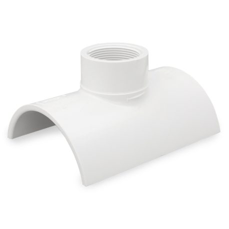 Spears 4" PVC Pipe x 1-1/2" FIP Threaded, Clamp-On Saddle Tee, Sch 40