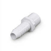 1/2" Barbed Insert x 1/2" Spigot PVC Adapter, Sch 40, White Spears