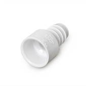 Spears 1" Barbed Insert x 1" Socket PVC Adapter, Sch 40, White - Image 2