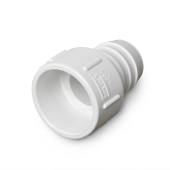 Spears 1-1/4" Barbed Insert x 1-1/4" Socket PVC Adapter, Sch 40, White - Image 1