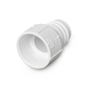 Spears 1-1/2" Barbed Insert x 1-1/2" Socket PVC Adapter, Sch 40, White - Image 1