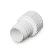 Spears 1-1/2" Barbed Insert x 1-1/2" Socket PVC Adapter, Sch 40, White - Image 2