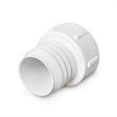 Spears 2" Barbed Insert x 2" Socket PVC Adapter, Sch 40, White - Image 2
