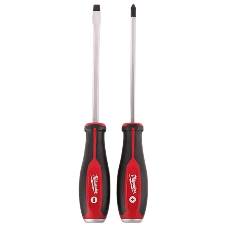 Milwaukee 2-piece Demolition Screwdriver Set w/ Magnetic Tips, Tri-Lobe Handles & Hex Shanks