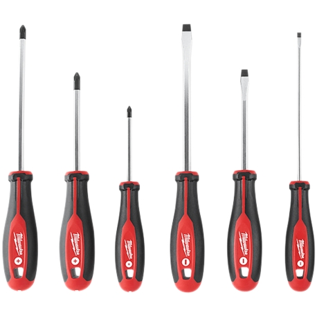 Milwaukee 6-piece Magnetic Tip Screwdriver Set w/ Tri-Lobe Handles & Hex Shanks