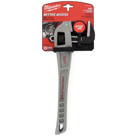Milwaukee 14" Aluminum Offset Hex Pipe Wrench, 2" Jaw Capacity