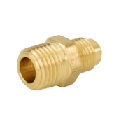 Everhot 1/4" Flare x 1/4" Male NPT Threaded Brass Adapter - Image 2