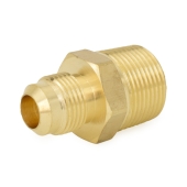 Everhot 1/2" Flare x 3/4" Male NPT Threaded Brass Adapter - Image 1