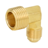 Everhot 3/8" Flare x 1/2" MNPT Brass 90° Elbow - Image 2