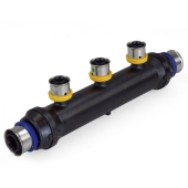 Viega 3-Port PEX Press Manifold, Open, 3/4" x 3/4" x 1/2" - Image 1