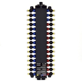 Viega 30-Port, PEX Press ManaBloc Manifold (3/8" PEX - (10) Hot & (12) Cold 1/2" PEX - (2) Hot & (6) Cold) - Image 1