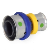 Viega 3/4" PEX x 1/2" PEX Press Coupling, Poly Alloy, Lead-Free - Image 1