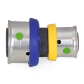 Viega 3/4" PEX x 1/2" PEX Press Coupling, Poly Alloy, Lead-Free - Image 2