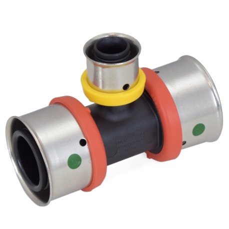 Viega 1" x 1" x 1/2" PEX Press Tee, Poly Alloy, Lead-Free