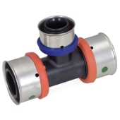 Viega 1" x 1" x 3/4" PEX Press Tee, Poly Alloy, Lead-Free - Image 1