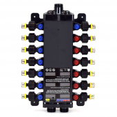 14-Port, 1/2" PEX Press ManaBloc Manifold, (6) Hot, (8) Cold Viega