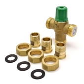 Taco 3/4" Union Threaded Mixing Valve (Lead-Free), 85-175F - Image 2