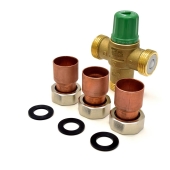 Taco 1" Union Sweat Mixing Valve (Lead-Free), 85-175F - Image 2