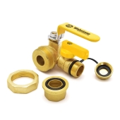 Webstone Valves 3/4" Sweat (Solder) x NPT Threaded Union Brass Ball Valve w/ Hose Drain, Full Port - Image 3