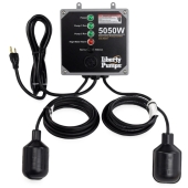 Liberty Pumps Indoor Duplex Sump Pump Control w/ Wide Angle Floats, 10ft cord, 115V, up to 1HP (15A) - Image 1