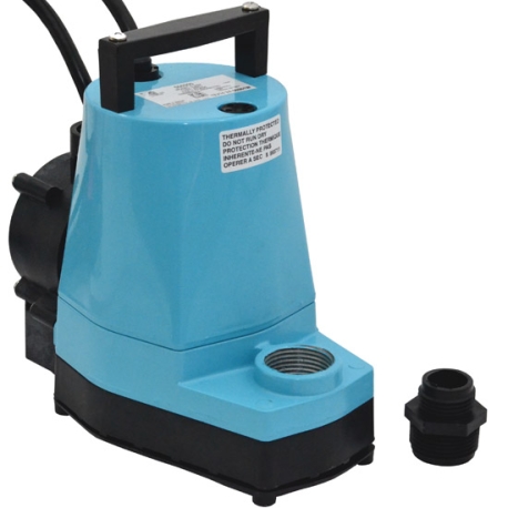 Little Giant 5-ASP Automatic Submersible Utility/Sump Pump w/ Piggyback Diaphragm Switch and 10' cord, 1/6 HP, 115V