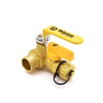 3/4" Sweat (Solder) Brass Ball Valve w/ Hose Drain, Full Port