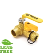 Webstone Valves 3/4" Sweat (Solder) Brass Ball Valve w/ Hose Drain, Full Port (Lead-Free) - Image 1