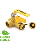 Webstone Valves 3/4" Sweat (Solder) Brass Ball Valve w/ Hose Drain, Full Port (Lead-Free) - Image 2
