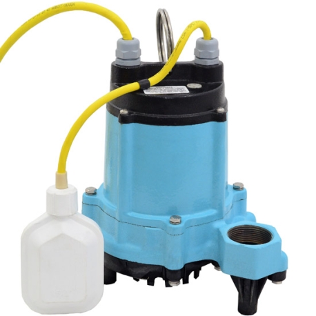 Little Giant HT-6E-CIA-FS Automatic High Temperature Sump/Effluent Pump w/ Wide Angle Float Switch and 15' cord, 1/3 HP, 115V