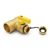 Webstone Valves 1-1/4" Sweat (CxC) T-Drain (Lead-Free) - Image 2