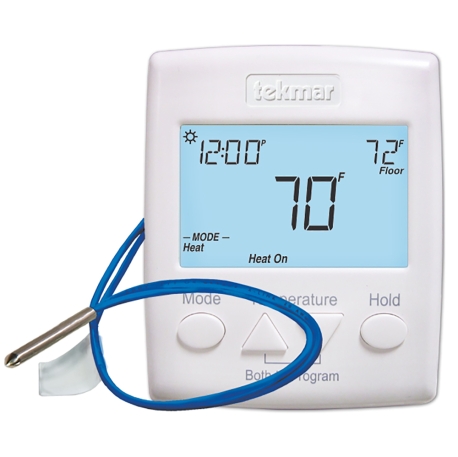 Tekmar 521 Thermostat w/ Slab Sensor (079), 2H/1C