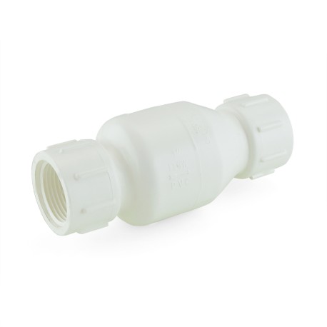 Matco-Norca 1" PVC Spring Check Valve, FPT Threaded, Sch. 40/80
