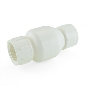 Matco-Norca 1-1/2" PVC Spring Check Valve, FPT Threaded, Sch. 40/80 - Image 1