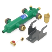 Caleffi 1" FNPT Union Hydro series Hydraulic Separator - Image 3