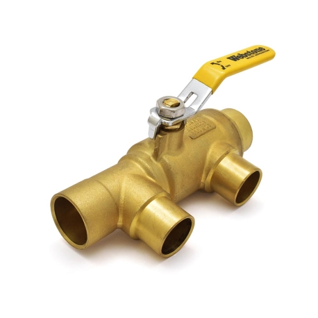 Webstone Valves 1-1/4" x 1" Sweat (Solder) Primary/Secondary Purge Tee