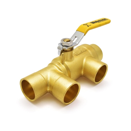 Webstone Valves 1-1/4" x 1-1/4" Sweat (Solder) Primary/Secondary Purge Tee