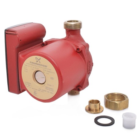 Grundfos UP15-18BUC5 Bronze Circulator Pump w/ IFC, 1/2" Sweat (Union), 1/25 HP, 115V