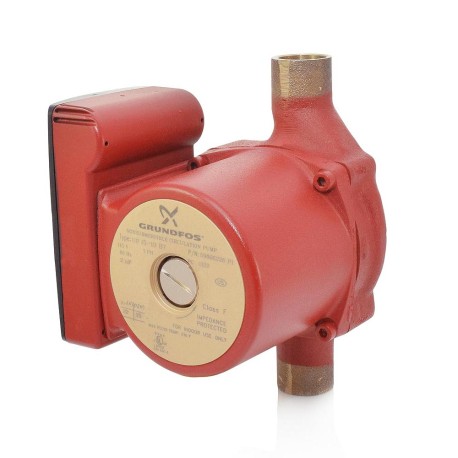 Grundfos UP15-10B7 Bronze Circulator Pump, 3/4" Sweat, 1/25 HP, 115V