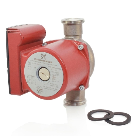 Grundfos UPS15-35SUC 3-Speed Stainless Steel Circulator Pump w/ IFC, 1-1/4" Union, 1/6 HP, 115V