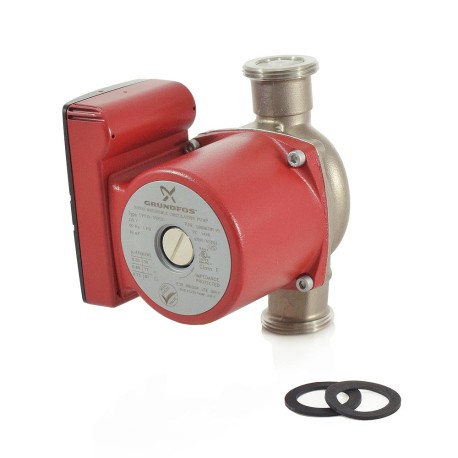 Grundfos UPS15-55SUC 3-Speed Stainless Steel Circulator Pump w/ IFC, 1-1/4" Union, 1/8 HP, 115V