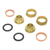 Grundfos 3/4" Sweat Brass Pump Unions Set, G150 - Image 1