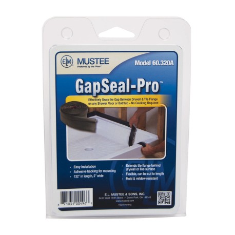 Mustee 132" long x 2" high GapSeal-Pro Shower Base Flange Seal