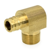 Sioux Chief 1/2" PEX x 1/2" Male Threaded F1960 Elbow, LF Brass - Image 1