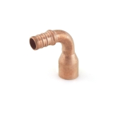 Sioux Chief 1/2" PEX x 1/2" Copper Pipe Elbow (Lead-Free Copper) - Image 1