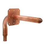 Copper Stub Out Elbow w/ Ear for 1/2" PEX Tubing, 8" x 3.5"