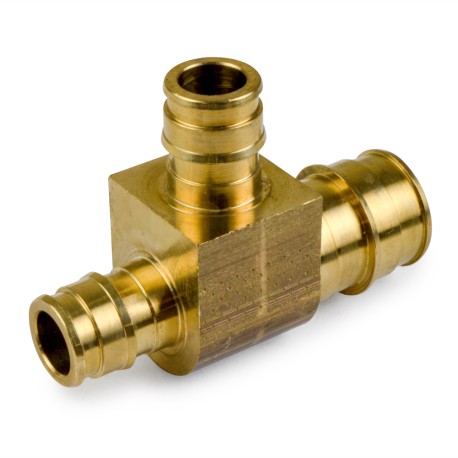 Sioux Chief 3/4" x 1/2" x 1/2" Expansion PEX Tee, LF Brass