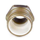 Sioux Chief 1-1/4" PVC x 1-1/4" MIP (Male Threaded) Brass Adapter, Lead-Free - Image 2