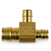 3/4" x 1/2" x 1/2" Expansion PEX Tee, LF Brass Sioux Chief