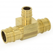 3/4" x 3/4" x 1/2" Expansion PEX Tee, LF Brass Sioux Chief