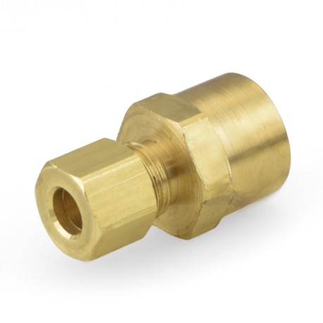 BrassCraft 1/4" OD x 1/4" FIP Threaded Compression Adapter, Lead-Free